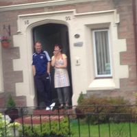 見送ってくれたご夫婦。