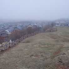 貝塚エリアから見た東釧路市街地の景観