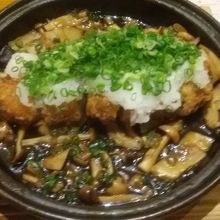 きのこ鍋(？)トンカツ