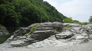 亀の甲羅のような岩