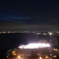 QVCマリンスタジアムの光も見えます。