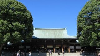 緑に囲まれた神社