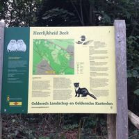 行く途中の看板？野生動物がいるらしい。