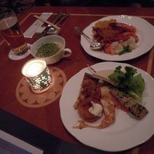 料理は洋食系を選びます