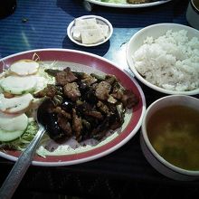 なす味噌いため定食