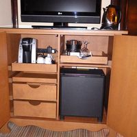 冷蔵庫とカプセル式のコーヒーマシンはフェアモント共通でした