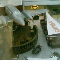 部屋から見た空港内部