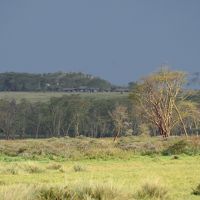 ナクル湖を望む小高い丘の上に建つロッジ