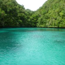 汽水湖の奥方面景色