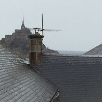 廊下からもモンサンミッシェルが見える