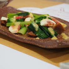 椰子貝のたま味噌和え