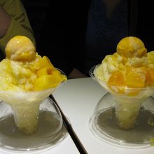 マンゴウのかき氷。美味でした