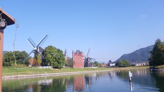 運河から街を眺める