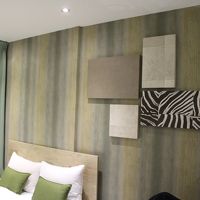 シマウマをイメージした部屋とのこと。