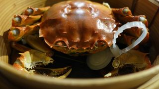 上海ガニに舌鼓