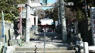 頼朝のご神木などがある三崎港近くの神社