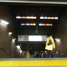 地下深くに有る駅