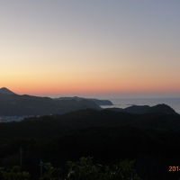 部屋から見た朝焼け。