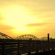 五連アーチの美しい淀川の橋