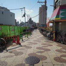 東淡路商店街のアーケード撤去（２０１２年１０月当時）