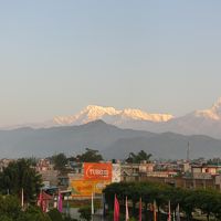 屋上テラスからの朝焼け