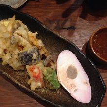 旬の野菜の天ぷら