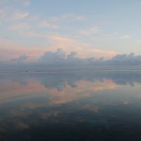 コテージからの朝焼け