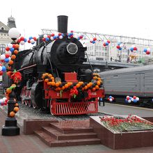 展示されている機関車