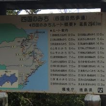 四国の道の徳島県分の地図です。