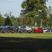 園内を走っているチムニー。片道50ペンス。