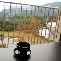 お茶をいただきながら景色をたのしむ