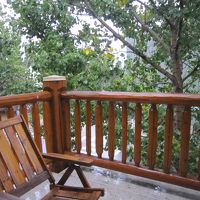 部屋にバルコニーがついていました