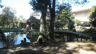 日本庭園のある博物館