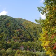 川と紅葉の景色がきれい！