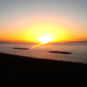 夕日の綺麗な海岸　瀬波海岸