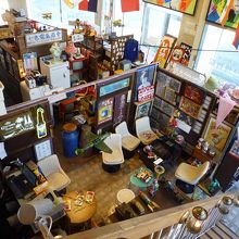 ２階から見た１階風景