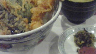 ボリュームがある天丼ランチ