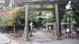 旧東海道の目黒川沿いにひっそりとたたずむ歴史のある神社です