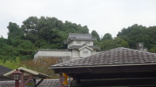 日本庭園や岸和田城の形をした貯水槽があります