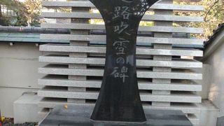 背後には色付いたイチョウが！