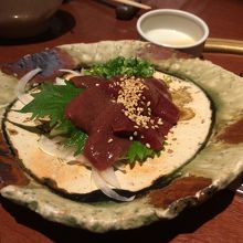 レバ刺しです。