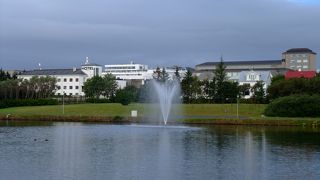 町の中心の憩いの場