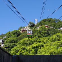 ロープウェイで頂上へ