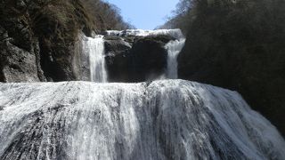 圧倒的迫力、袋田の滝。