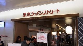 東京駅地下にあるラーメン専門店の集まり