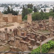 ピュルサの丘に広がるカルタゴ遺跡