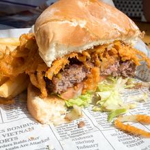 半分でもおおきなバーベキューバーガー