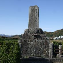 烏川のほとりに大きな石碑が建っています