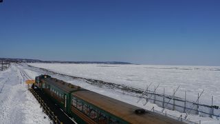 オホーツク海が間近に見られます