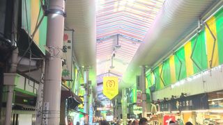 金沢の街中の市場